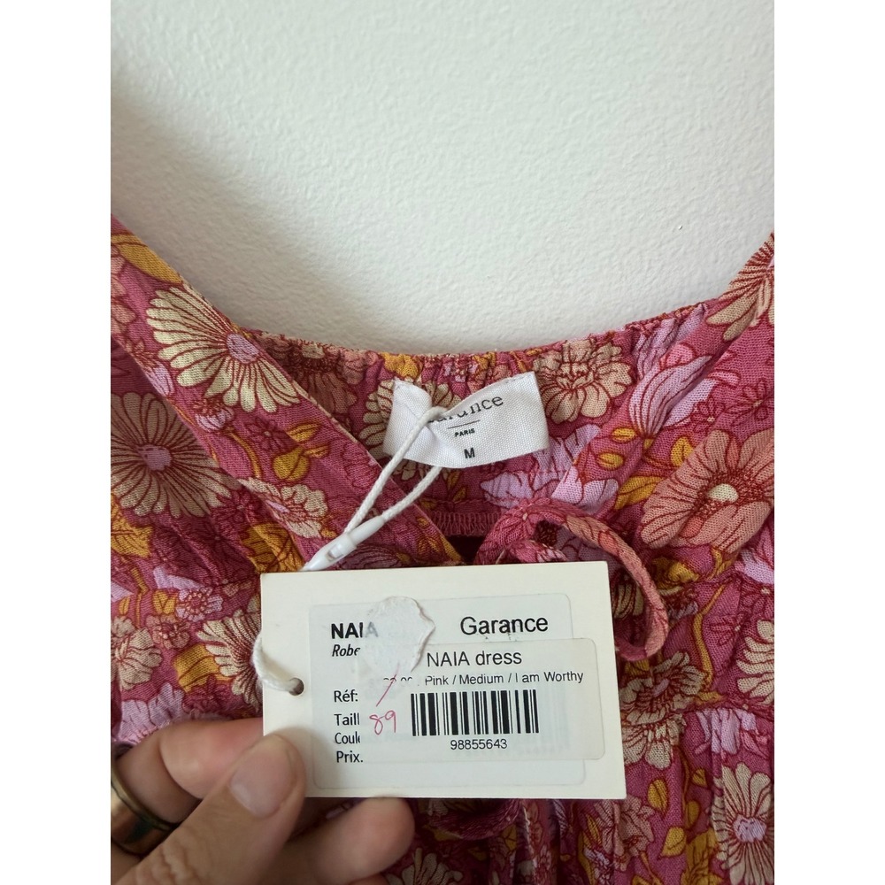 Garance Paris Naia Rose Dress – Pink Floral – Women's Medium – NWT - Picture 4 of 5